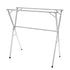 2-Tier Telescopic Clothes Drying Rack w/ 30 Windproof Holes & 2 Shoe Hooks