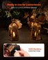 12 Pcs Decorative Candle Lantern, LED Electric Flameless Candle, Plastic LED Holder with Glass, Wall Hanging Indoor Porch Lanterns for Wedding Table Party Farmhouse Indoor Decor, Bronze