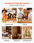 12 Pcs Decorative Candle Lantern, LED Electric Flameless Candle, Plastic LED Holder with Glass, Wall Hanging Indoor Porch Lanterns for Wedding Table Party Farmhouse Indoor Decor, Bronze