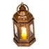 12 Pcs Decorative Candle Lantern, LED Electric Flameless Candle, Plastic LED Holder with Glass, Wall Hanging Indoor Porch Lanterns for Wedding Table Party Farmhouse Indoor Decor, Bronze