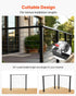 198 cm Stainless Steel Handrail, Rectangular Top Stair Deck Hand Rail for Outdoor/Indoor Steps with End Cap,Matte Black Coating Adjustable Metal Stair Rail for Cable Railing Kit