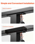 198 cm Stainless Steel Handrail, Rectangular Top Stair Deck Hand Rail for Outdoor/Indoor Steps with End Cap,Matte Black Coating Adjustable Metal Stair Rail for Cable Railing Kit