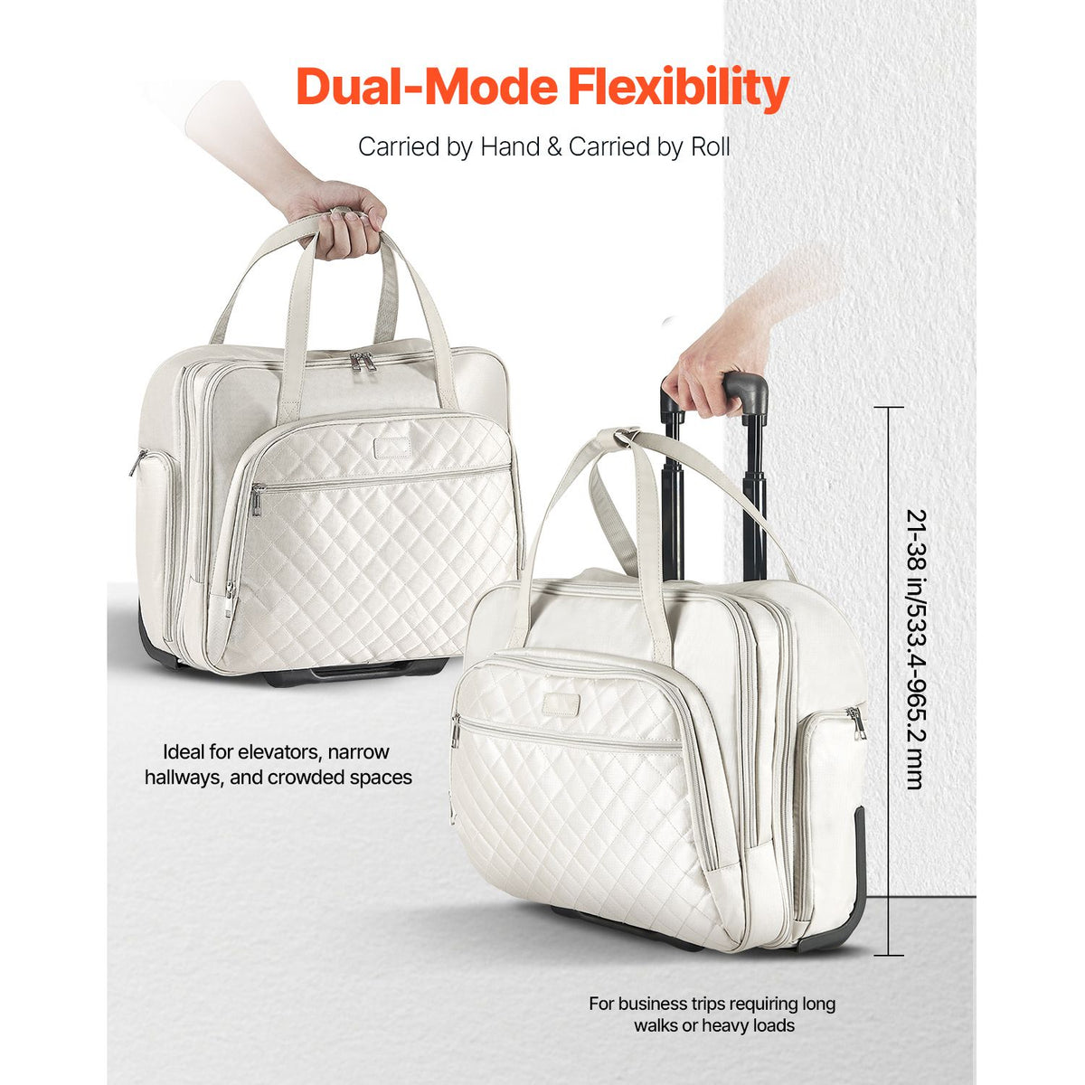 Rolling Laptop Bag 15.6