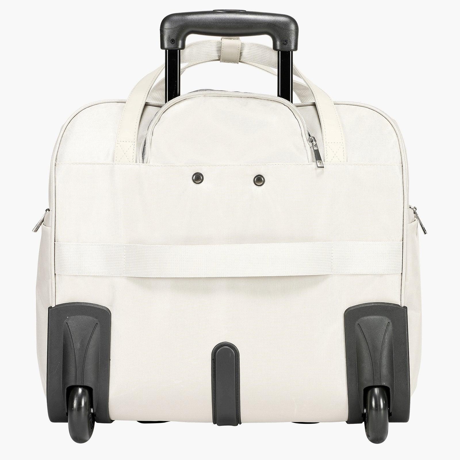Rolling Laptop Bag, Fits Up to 15.6 Inch Laptop, Wheeled Briefcase, Roller Computer Tote Bag with 2 Fixed Wheels & Telescoping Handle, Laptop Case for Work Travel Business Office, Women Men