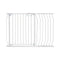 Baby Gate, 749-1229 mm Extra Wide, 762 mm High, Dog Gate for Stairs Doorways and House, Easy Step Walk Thru Auto Close Child Gate Pet Security Gate with Pressure Mount and Wall Mount Kit, White
