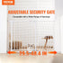 Baby Gate, 749-1229 mm Extra Wide, 762 mm High, Dog Gate for Stairs Doorways and House, Easy Step Walk Thru Auto Close Child Gate Pet Security Gate with Pressure Mount and Wall Mount Kit, White