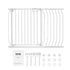 Baby Gate, 749-1229 mm Extra Wide, 762 mm High, Dog Gate for Stairs Doorways and House, Easy Step Walk Thru Auto Close Child Gate Pet Security Gate with Pressure Mount and Wall Mount Kit, White