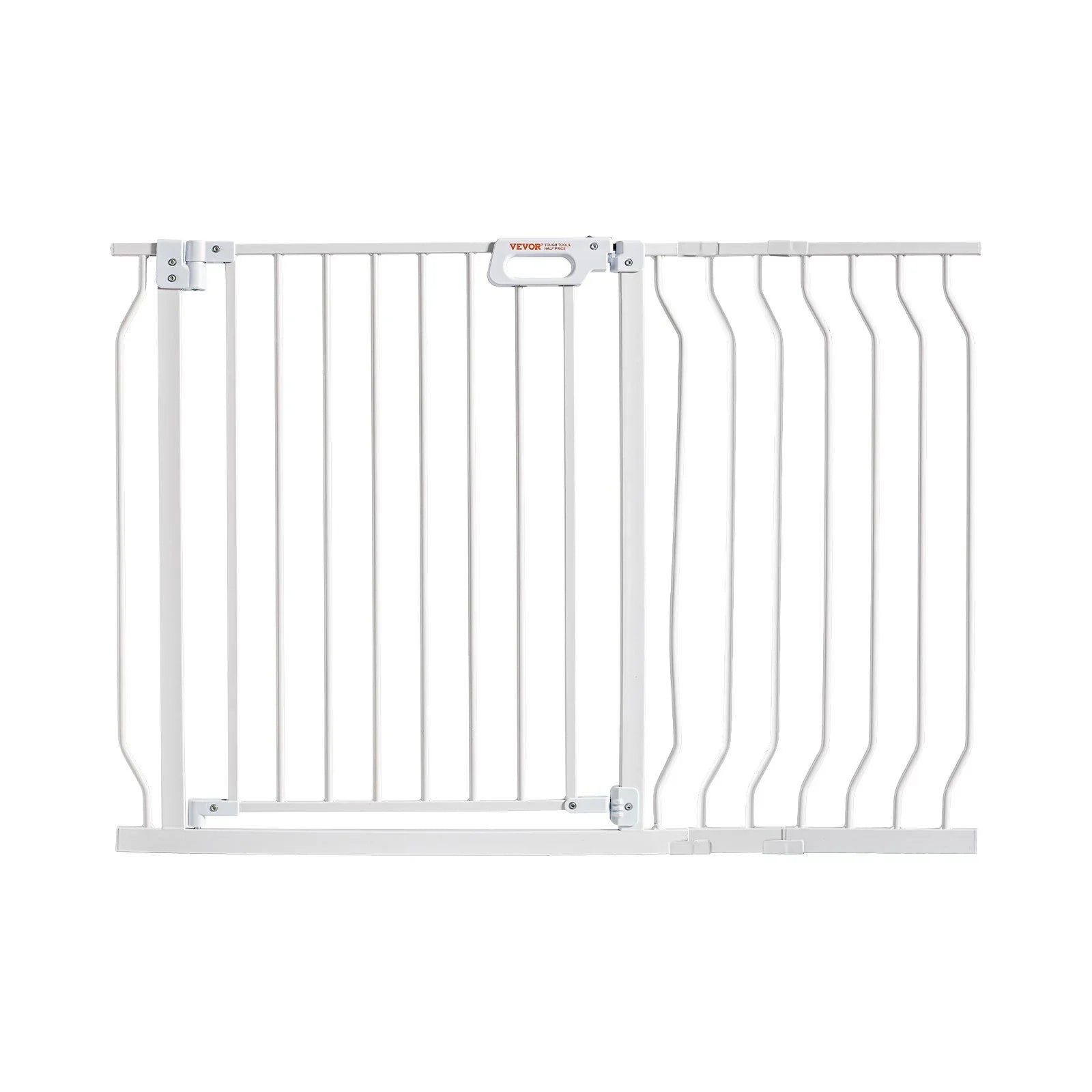 Baby Gate, 749-1229 mm Extra Wide, 762 mm High, Dog Gate for Stairs Doorways and House, Easy Step Walk Thru Auto Close Child Gate Pet Security Gate with Pressure Mount and Wall Mount Kit, White