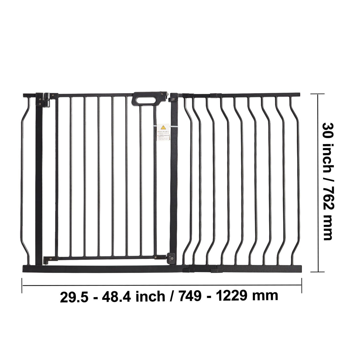 Extra Wide Baby Gate 749-1229mm Auto Close Pet Safety Gate for Stairs