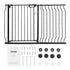 Baby Gate, 749-1229 mm Extra Wide, 762 mm High, Dog Gate for Stairs Doorways and House, Easy Step Walk Thru Auto Close Child Gate Pet Security Gate with Pressure Mount and Wall Mount Kit, Black