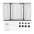 Baby Gate, 749-1346 mm Extra Wide, 762 mm High, Dog Gate for Stairs Doorways and House, Easy Step Walk Thru Auto Close Child Gate Pet Security Gate with Pressure Mount and Wall Mount Kit, Black