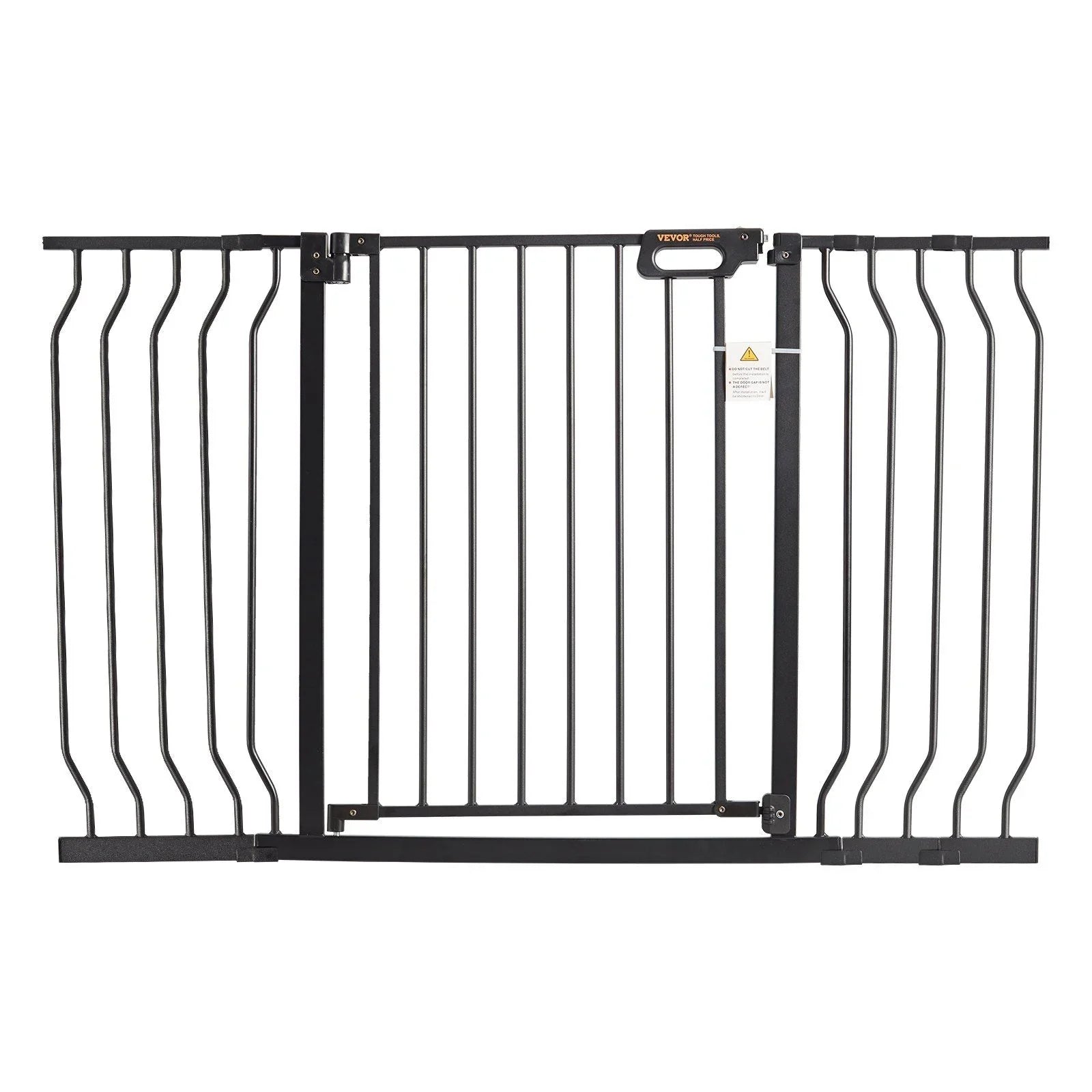 Baby Gate, 749-1346 mm Extra Wide, 762 mm High, Dog Gate for Stairs Doorways and House, Easy Step Walk Thru Auto Close Child Gate Pet Security Gate with Pressure Mount and Wall Mount Kit, Black