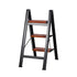 3 Step Ladder, Folding Step Stool with Wide Anti-Slip Pedal and Comfort Handgrip, Lightweight 150 kg Capacity Portable Aluminum Plant Support, Multi-Use for Adults, Home Repairing, Cleaning