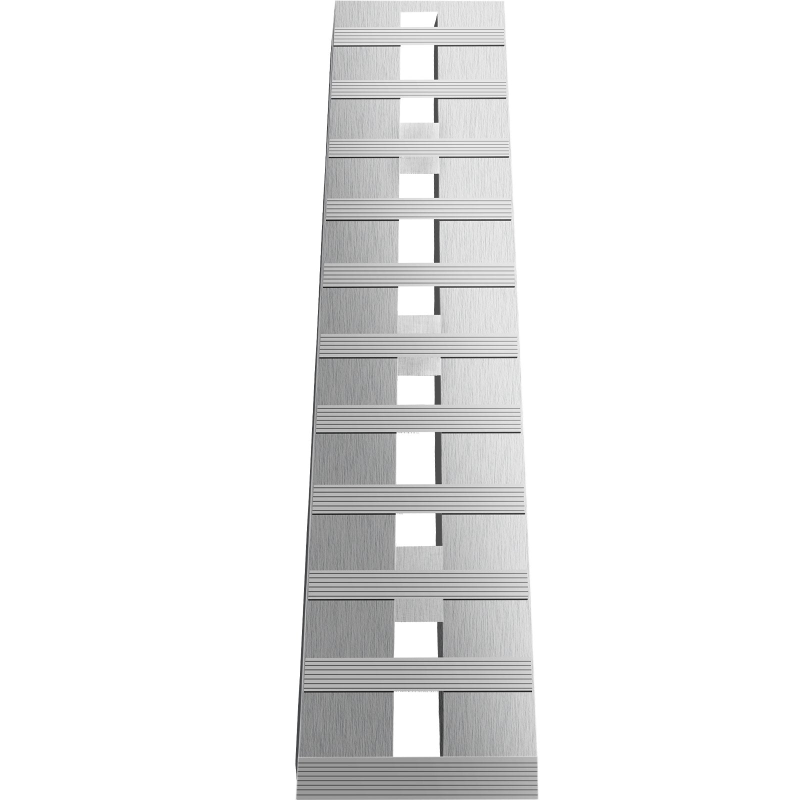 60' X 12' X 2.5'Aluminum Trailer Ramps 6000LBS Total Beavertail Hook End 1 Pair 2 Ramps