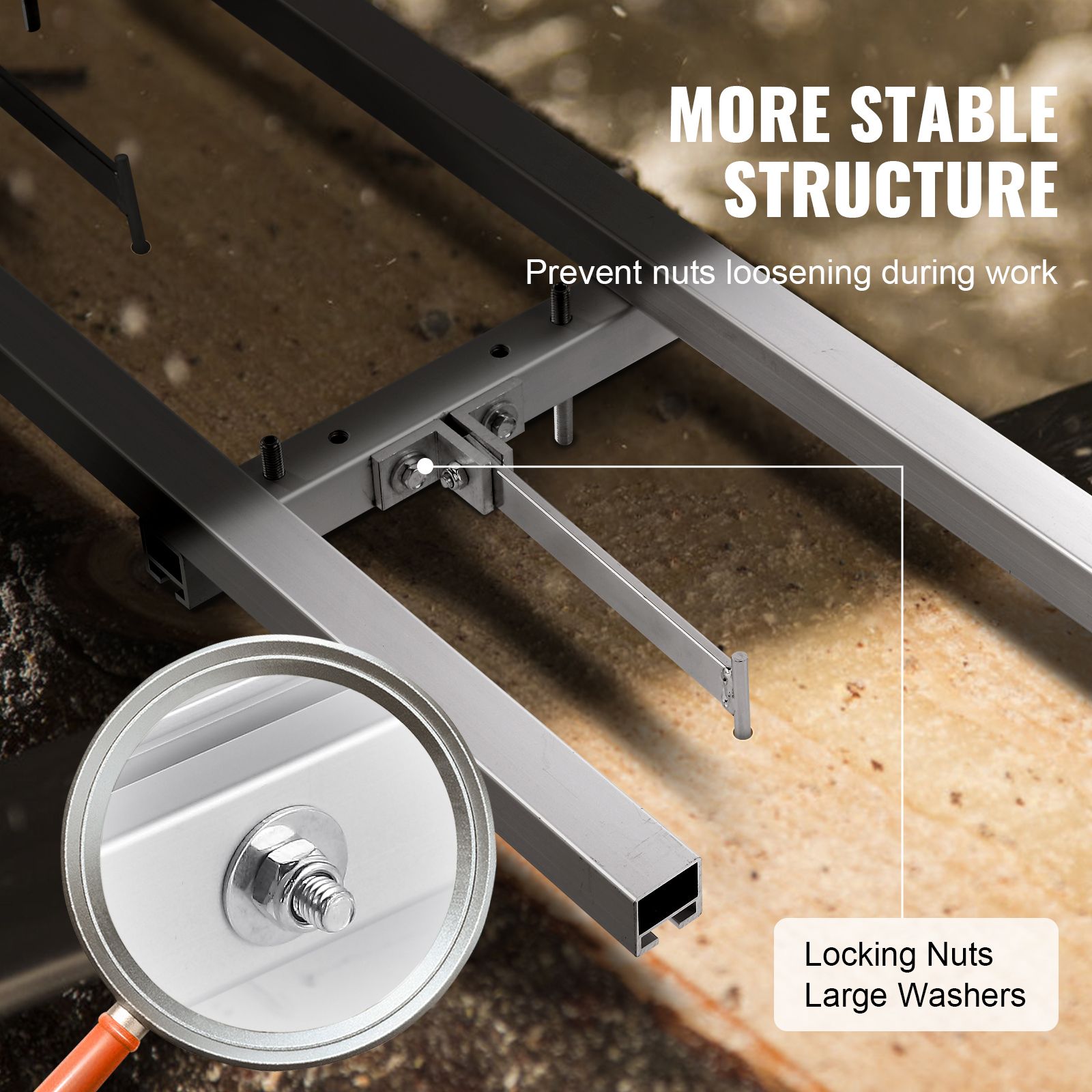 9ft Chainsaw Mill Rail Guide System Adjustable Aluminum Milling Guide Kit