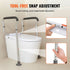 Toilet Safety Rail, Bathroom Toilet Seat Frame, Adjustable Width & Height Fit Most Toilets, Supports 136 kg, Toilet Handles Grab Bars with Padded Armrests for Handicap, Disabled, Seniors