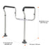 Toilet Safety Rail, Bathroom Toilet Seat Frame, Adjustable Width & Height Fit Most Toilets, Supports 136 kg, Toilet Handles Grab Bars with Padded Armrests for Handicap, Disabled, Seniors