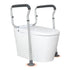Toilet Safety Rail, Bathroom Toilet Seat Frame, Adjustable Width & Height Fit Most Toilets, Supports 136 kg, Toilet Handles Grab Bars with Padded Armrests for Handicap, Disabled, Seniors