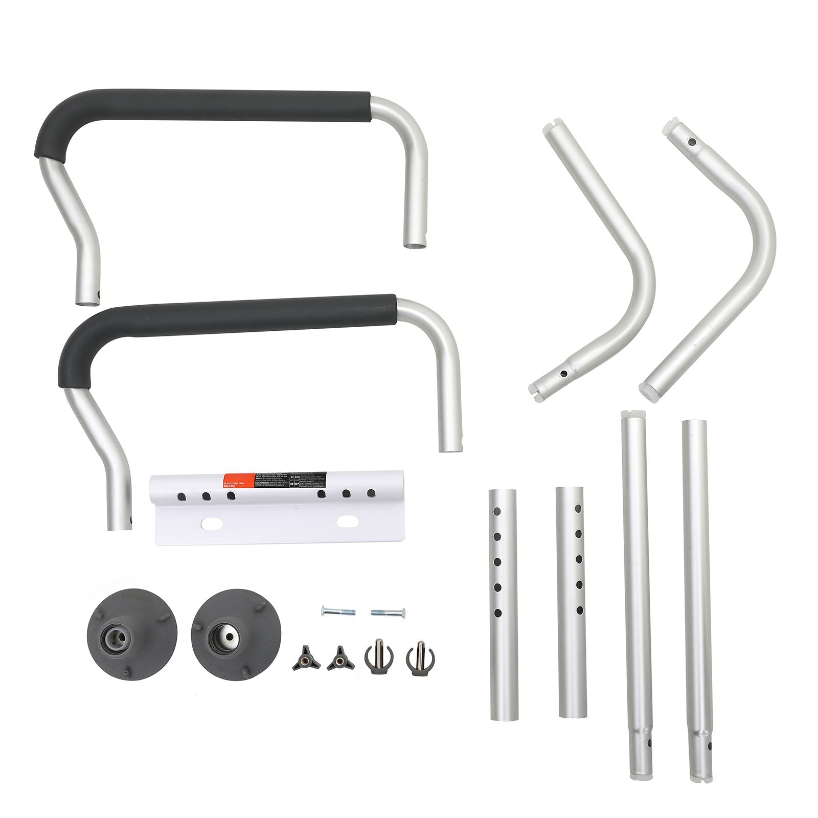 Toilet Safety Rail, Bathroom Toilet Seat Frame, Adjustable Width & Height Fit Most Toilets, Supports 136 kg, Toilet Handles Grab Bars with Padded Armrests for Handicap, Disabled, Seniors