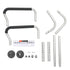 Toilet Safety Rail, Bathroom Toilet Seat Frame, Adjustable Width & Height Fit Most Toilets, Supports 136 kg, Toilet Handles Grab Bars with Padded Armrests for Handicap, Disabled, Seniors