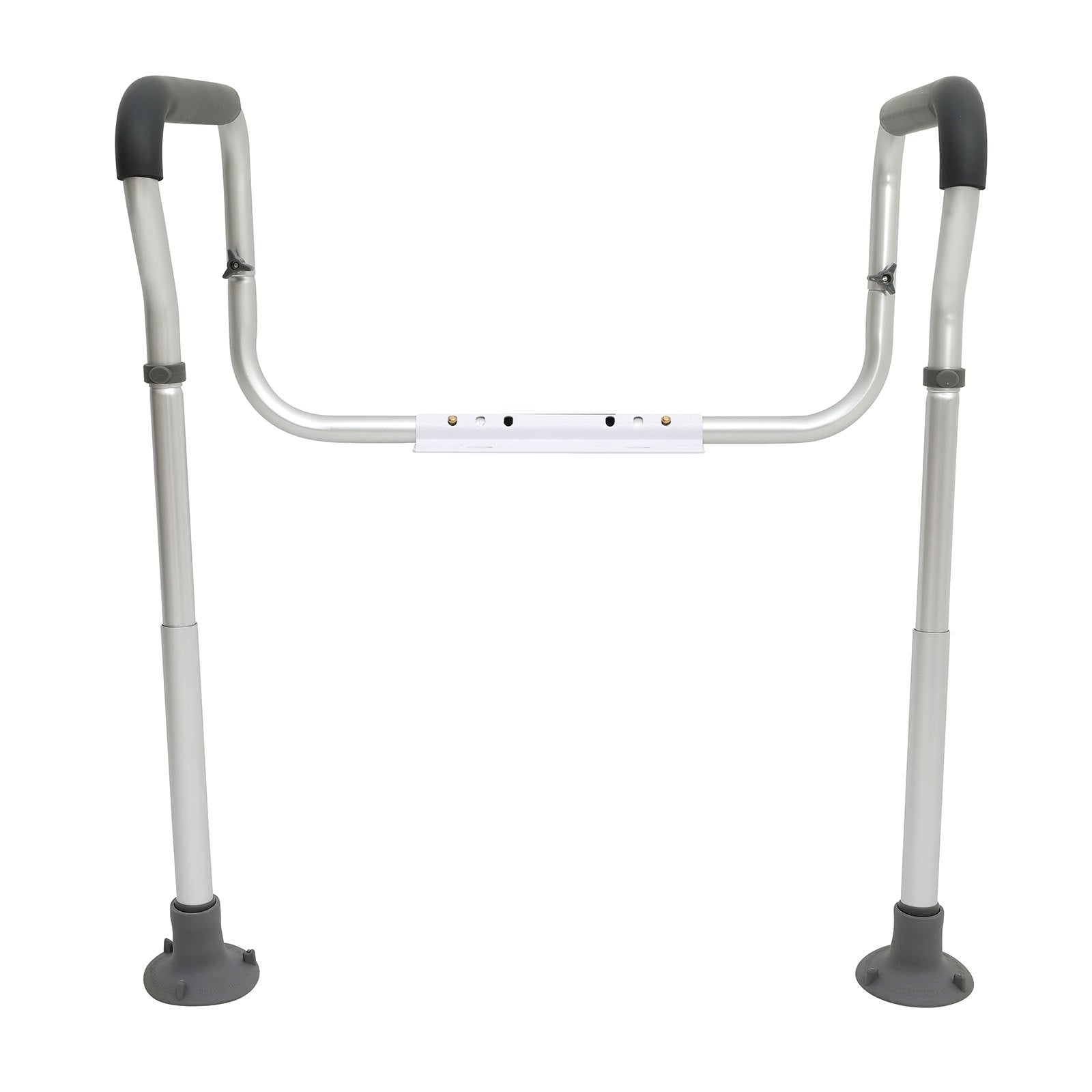 Toilet Safety Rail, Bathroom Toilet Seat Frame, Adjustable Width & Height Fit Most Toilets, Supports 136 kg, Toilet Handles Grab Bars with Padded Armrests for Handicap, Disabled, Seniors
