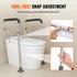 Toilet Safety Rail, Bathroom Toilet Seat Frame, Adjustable Width & Height Fit Most Toilets, Supports 136 kg, Toilet Handles Grab Bars with Padded Armrests for Handicap, Disabled, Seniors
