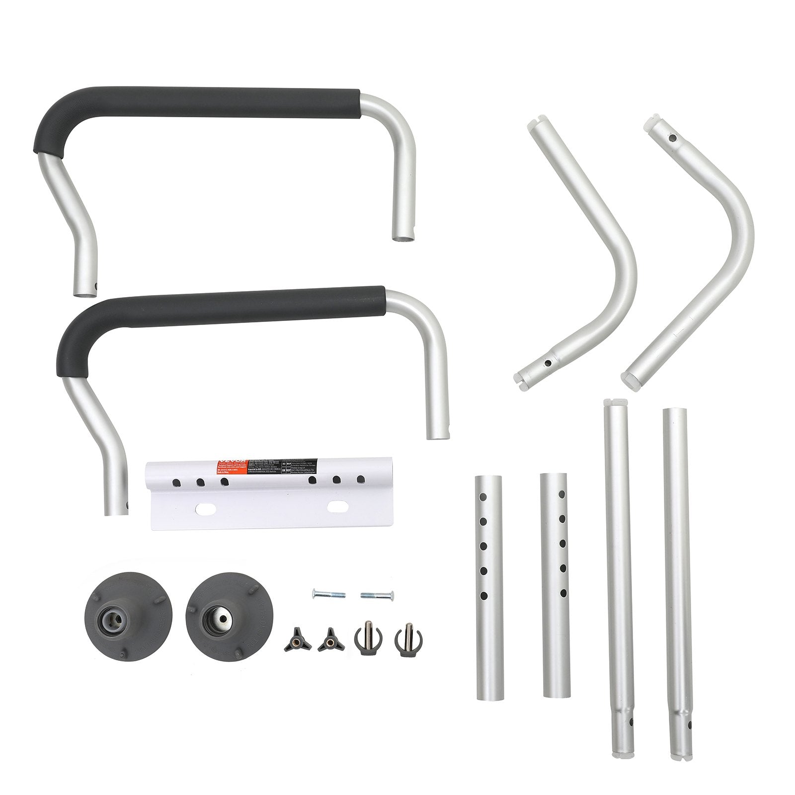 Toilet Safety Rail, Bathroom Toilet Seat Frame, Adjustable Width & Height Fit Most Toilets, Supports 136 kg, Toilet Handles Grab Bars with Padded Armrests for Handicap, Disabled, Seniors