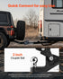 Pintle Hook, 7256 kg Capacity, Pintle Hook Hitch for 50.4 mm Hitch Hook Military Receiver, Combination 50.4 mm Hitch Ball, Fits 63.5 to 76.2 mm Lunette Ring, 397 mm Length, Black Powder Coat