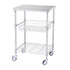 Kitchen Utility Cart, 3 Tiers, Wire Rolling Cart with 213kg Capacity, Steel Service Cart on Wheels, Metal Storage Trolley with 76mm Basket Curved Handle PP Liner 6 Hooks, for Indoor and Outdoor