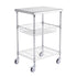 Kitchen Utility Cart, 3 Tiers, Wire Rolling Cart with 213kg Capacity, Steel Service Cart on Wheels, Metal Storage Trolley with 76mm Basket Curved Handle PP Liner 6 Hooks, for Indoor and Outdoor