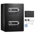 Double Door 3.5 cu.ft Safe Box with Key Lock Password Fireproof Bag Black