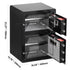 Double Door 3.5 cu.ft Safe Box with Key Lock Password Fireproof Bag Black
