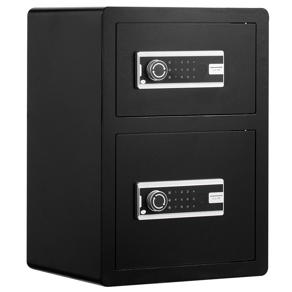 Double Door 3.5 cu.ft Safe Box with Key Lock Password Fireproof Bag Black