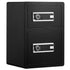 Double Door 3.5 cu.ft Safe Box with Key Lock Password Fireproof Bag Black