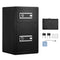 Double Doors 4.5 cu.ft Safe Box with Key Lock & Password, Safe Lock Box with Fireproof Bag, Key Rack, LED Light and 2 Height Adjustable and Removable Divider for Money, Documents, Jewelry and Valuables, Black
