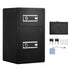 Double Doors 4.5 cu.ft Safe Box with Key Lock & Password, Safe Lock Box with Fireproof Bag, Key Rack, LED Light and 2 Height Adjustable and Removable Divider for Money, Documents, Jewelry and Valuables, Black