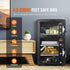 Double Doors 4.5 cu.ft Safe Box with Key Lock & Password, Safe Lock Box with Fireproof Bag, Key Rack, LED Light and 2 Height Adjustable and Removable Divider for Money, Documents, Jewelry and Valuables, Black