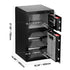 Double Doors 4.5 cu.ft Safe Box with Key Lock & Password, Safe Lock Box with Fireproof Bag, Key Rack, LED Light and 2 Height Adjustable and Removable Divider for Money, Documents, Jewelry and Valuables, Black