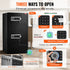 Double Doors 7.2 cu.ft Safe Box with Key Lock & Password, Safe Lock Box with Fireproof Bag, Key Rack, LED Light and 2 Height Adjustable and Removable Divider for Money, Documents, Jewelry and Valuables, Black