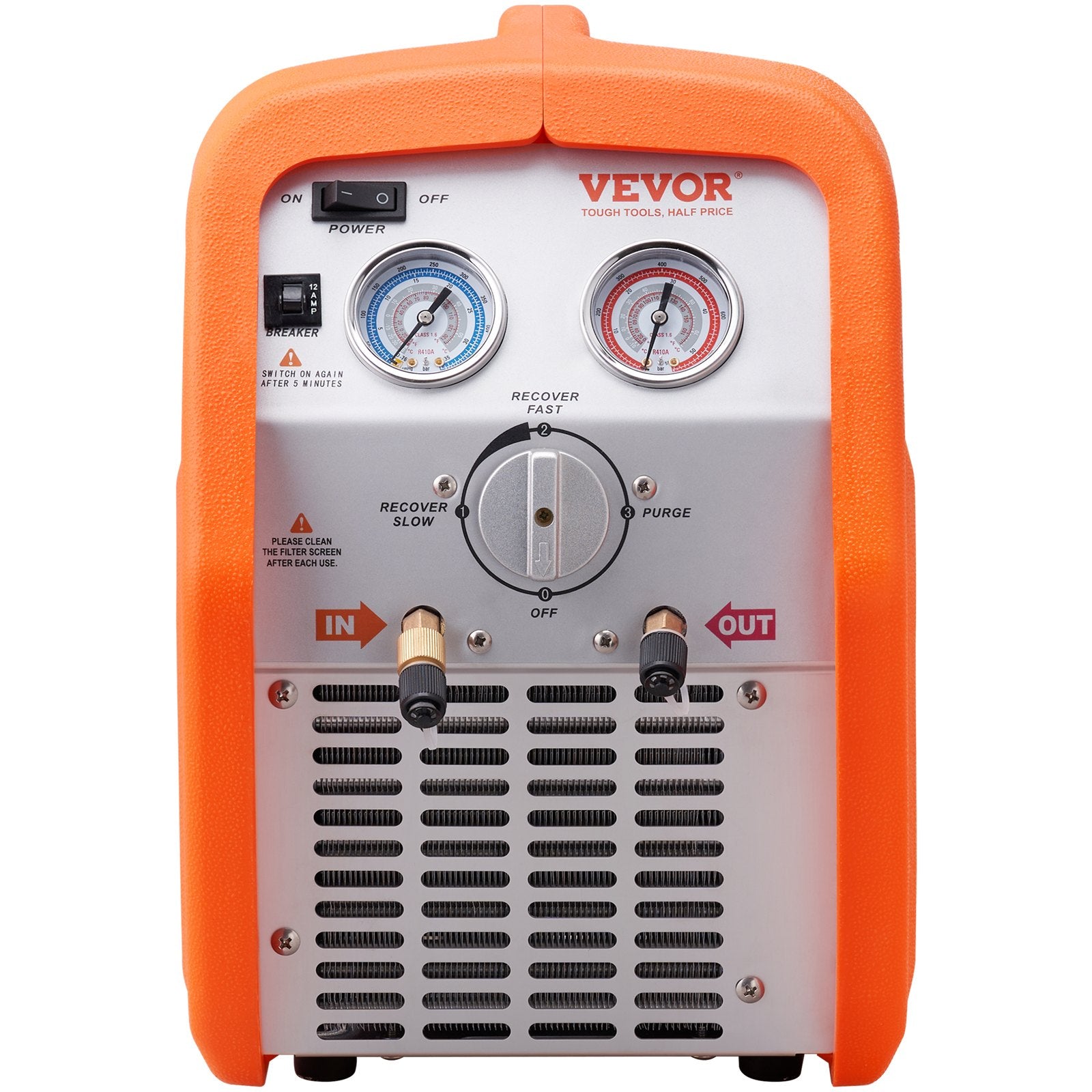 Portable 3/4 HP Refrigerant Recovery Machine for Vapor Liquid Refrigerant