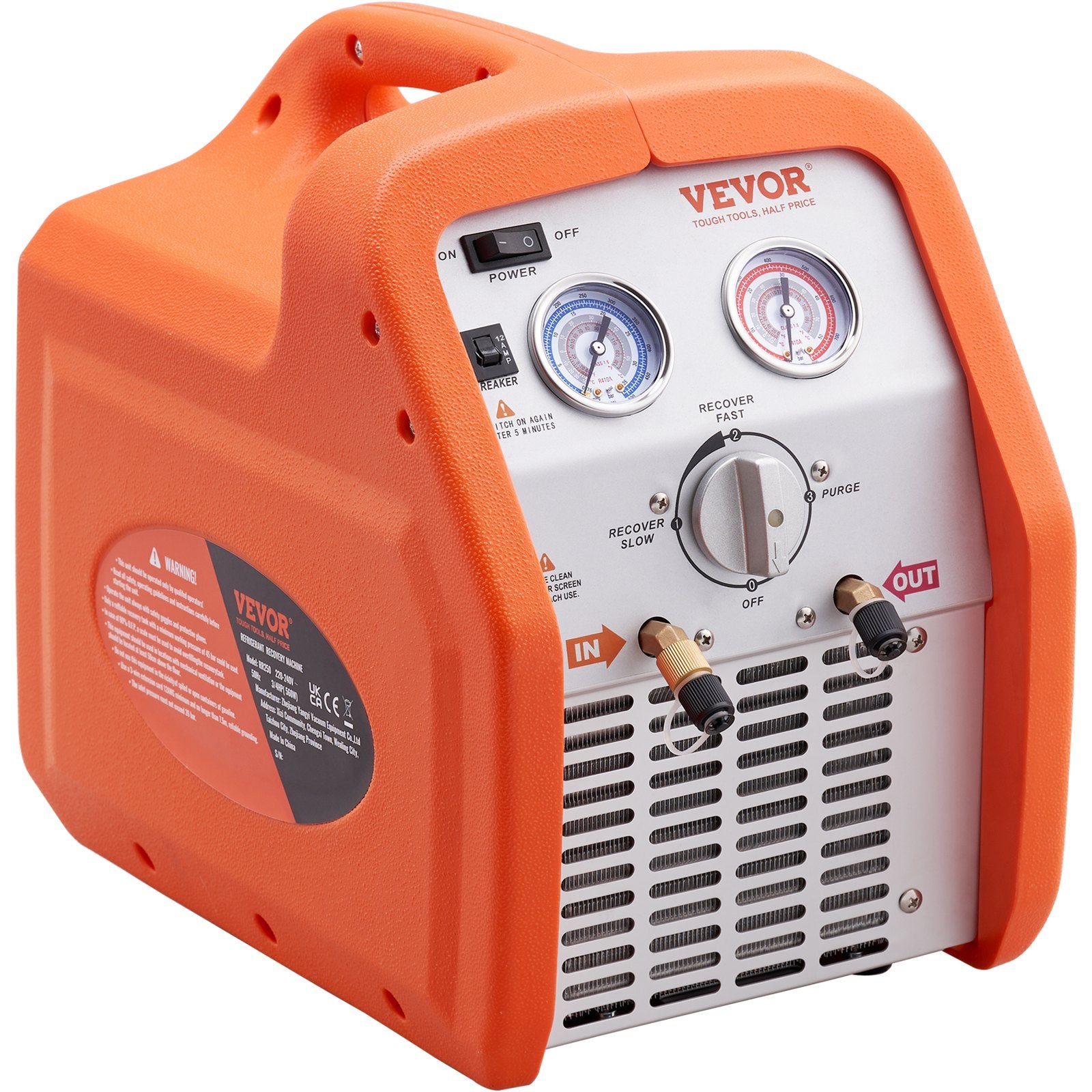 Portable 3/4 HP Refrigerant Recovery Machine for Vapor Liquid Refrigerant