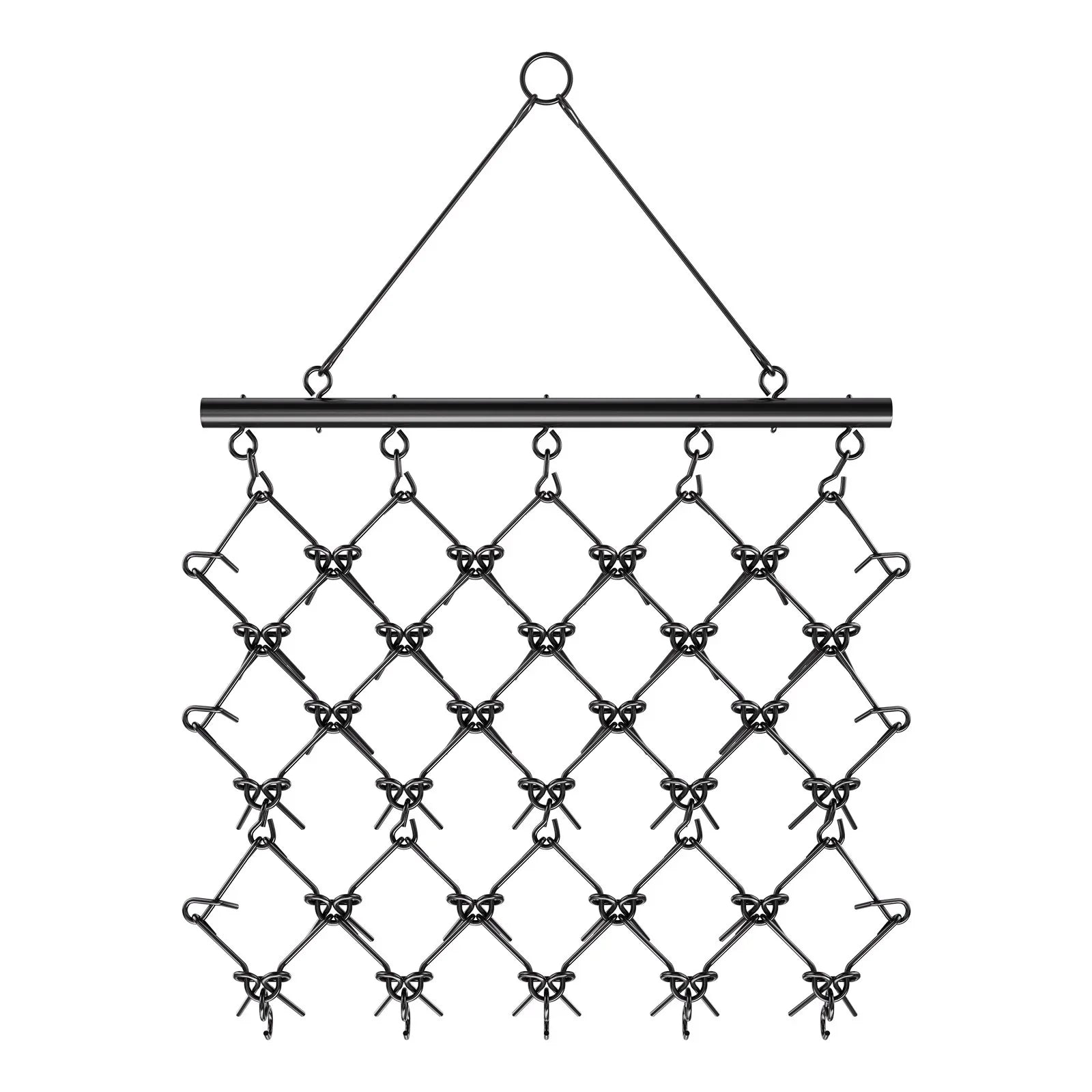 Drag Harrow, 5 x 4.5 ft Durable Chain Harrow with 60 Sharp Teeth, Suitable for ATV UTV Tractor, Ideal for Soil Preparation, Seeding, Smoothing Landscapes, and Yard Gravel Driveway Maintenance
