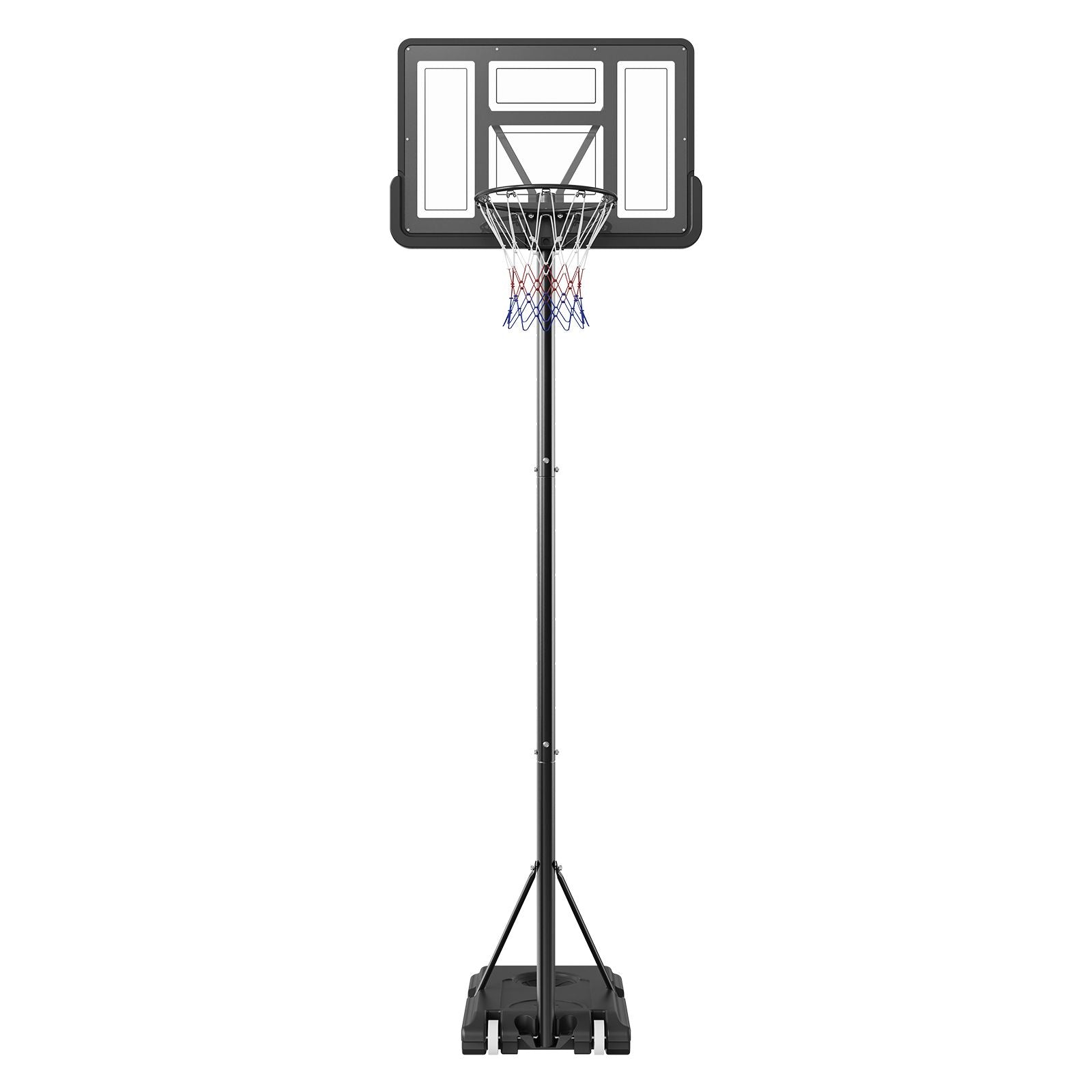 Basketball Hoop, 4-10 ft Adjustable Height Portable Backboard System, 44 inch Basketball Hoop & Goal, Kids & Adults Basketball Set with Wheels, Stand, and Fillable Base, for Outdoor/Indoor
