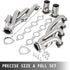 Exhaust Header Set 1 5/8" Exhaust Turbo Headers, Stainless Steel Exhaust Manifold Headers, Shorty Engine Conversion LS Swap Exhaust Headers for Chevy Corvette 1963-1981 V8 Engines LS1 LS2 LS3 LS6 LS10 SUV/Truck Car