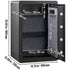 Safe 2.2 Cubic Feet Home Safe Steel for Cash Gold 15.75x13x23.6 inch