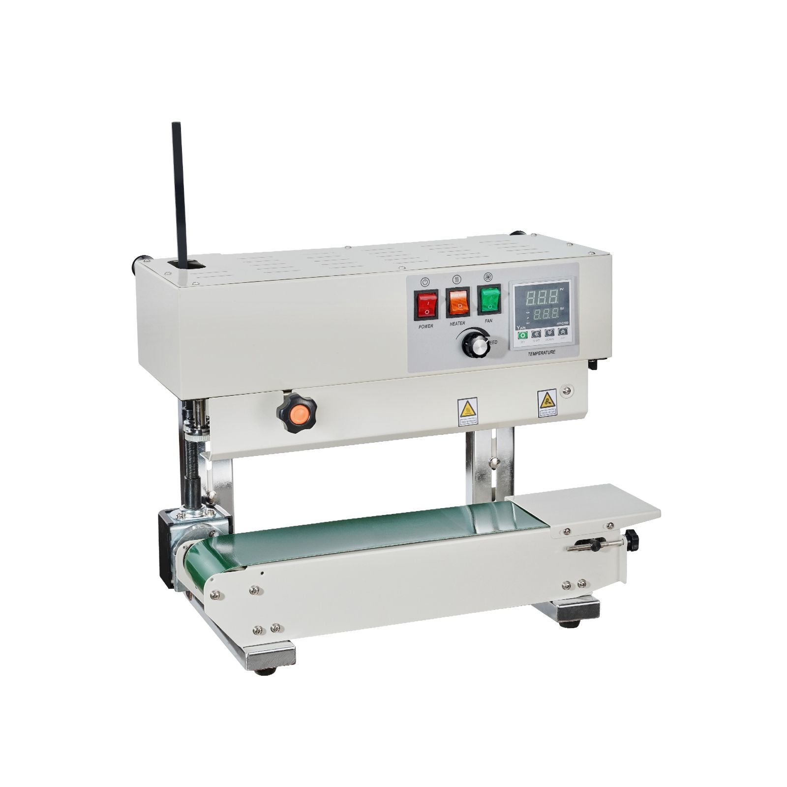 600W Continuous Band Sealer 6-12mm Vertical Bag Sealing Machine Digital Temp