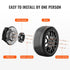 1.5 Inch 6x5.5 Wheel Spacers 4 PCS Forged Aluminium 6 Lug M12x1.5 Adapters Black