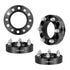 1.5 Inch 6x5.5 Wheel Spacers 4 PCS Forged Aluminium 6 Lug M12x1.5 Adapters Black