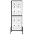 Grid Wall Panel, 600 x 1640 mm Wire Grid Panels Display Rack, Movable Art Display Shelf with Wheels and 10 Hooks, Black Carbon Steel Gridwall for Craft Show, Decoration, Storage, Notice Board