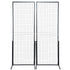 2 Pack Grid Wall Display Panels 2x5.6FT Wire Gridwall Display Rack with Hooks